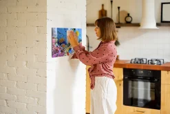 Tableau Aimanté Tulup 60x40 cm La vie sous-marine En Verre Pour Cuisine