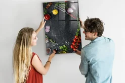 Tableau Aimanté Tulup 60x90 cm Ingrédients pour pizza D'organisation Mural