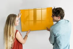 Tableau Aimanté Tulup 90x60 cm Couleur jaune doré D'organisation Mural