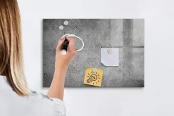 Tableau Aimanté Wallfluent 60x40 cm Mur industriel Marqueur blanc En Verre Pour Cuisine