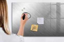Tableau Aimanté Wallfluent 120x60 cm Mur en métal Marqueur noir En Verre Pour Cuisine