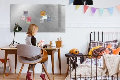 Tableau Aimanté Wallfluent 120x60 cm Mur en métal Marqueur noir En Verre Pour Cuisine