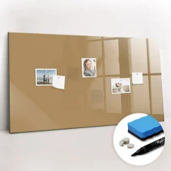 Tableau Aimanté Wallfluent 120x60 cm Couleur beige foncé Marqueur noir D'organisation Mural
