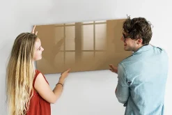 Tableau Aimanté Wallfluent 120x60 cm Couleur beige foncé Marqueur noir D'organisation Mural