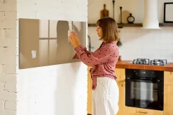 Tableau Aimanté Wallfluent 120x60 cm Couleur beige foncé Marqueur noir D'organisation Mural