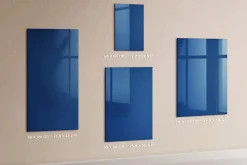 Tableau Aimanté Wallfluent 60x120 cm Couleur bleue Marqueur blanc En Verre Pour Cuisine