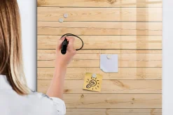 Tableau Aimanté Wallfluent 70x100 cm Tableaux lumineux Marqueur noir En Verre Pour Cuisine