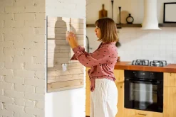 Tableau Aimanté Wallfluent 70x100 cm Tableaux lumineux Marqueur noir En Verre Pour Cuisine