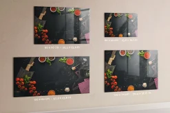 Tableau Aimanté Wallfluent 90x60 cm Accessoires de cuisine Marqueur blanc D'organisation Mural