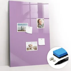 Tableau Aimanté Wallfluent 60x90 cm Couleur lilas Marqueur noir D'organisation Mural