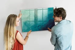 Tableau Aimanté Wallfluent 90x60 cm Profondeur d'abstraction Marqueur blanc D'organisation Mural