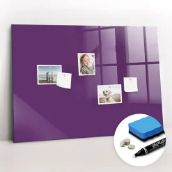 Tableau Aimanté Wallfluent 100x70 cm Violet Marqueur blanc D'organisation Mural