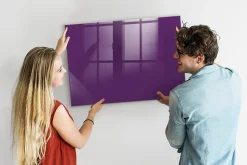 Tableau Aimanté Wallfluent 100x70 cm Violet Marqueur blanc D'organisation Mural
