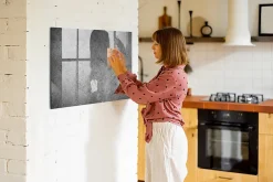 Tableau Aimanté Wallfluent 100x70 cm Mur industriel Marqueur blanc En Verre Pour Cuisine