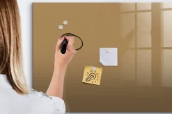 Tableau Aimanté Wallfluent 100x70 cm Couleur beige foncé Marqueur noir D'organisation Mural