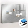 Tableau Aimanté Wallfluent 100x70 cm Mur en métal Marqueur noir En Verre Pour Cuisine