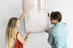 Tableau Aimanté Wallfluent 70x100 cm Mandalas Marqueur noir En Verre Pour Cuisine