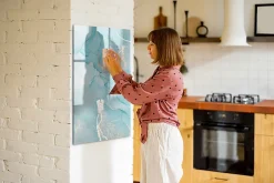 Tableau Aimanté Wallfluent 70x100 cm Marbre décoratif Marqueur noir D'organisation Mural