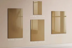 Tableau Aimanté Wallfluent 60x90 cm Couleur beige foncé Marqueur noir En Verre Pour Cuisine