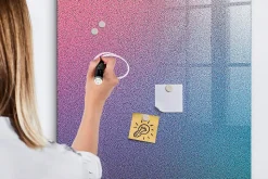 Tableau Aimanté Wallfluent 70x100 cm Abstraction de gradient Marqueur blanc D'organisation Mural