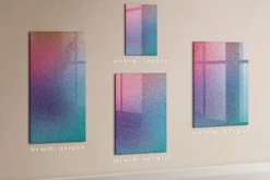 Tableau Aimanté Wallfluent 70x100 cm Abstraction de gradient Marqueur blanc D'organisation Mural