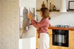 Tableau Aimanté Wallfluent 70x100 cm Marbre scintillant Marqueur noir D'organisation Mural