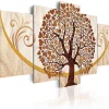 Tableau Arbre doré de l'amour 100x50 cm