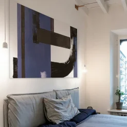 Tableau archit bleu en toile imprimée, 90x60 cm