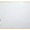 Tableau blanc effaçable magnétique cadre en bois L.90 x l.60 cm