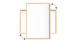 Tableau Blanc Magnétique Effaçable à Sec avec Cadre en Bois 90x60cm