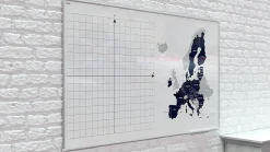 Tableau Blanc Magnétique Effaçable à Sec avec Cadre en Aluminium Premium EXPO 60x40cm