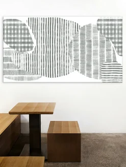 Tableau canopée vert en toile imprimée, 90x60 cm