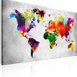 Tableau Cartes du monde Coloured Revolution 90x60 cm