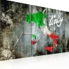 Tableau Cartes du monde Carte artistique de l'Italie - triptyque 60x40 cm