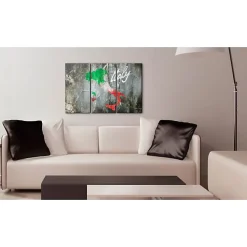 Tableau Cartes du monde Carte artistique de l'Italie - triptyque 60x40 cm