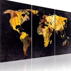 Tableau Cartes du monde Carte du monde - sables mouvants 60x30 cm