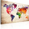 Tableau Cartes du monde Colourful Universe 90x60 cm
