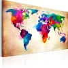 Tableau Cartes du monde Colourful Ranger 90x60 cm