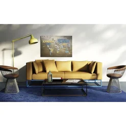 Tableau Cartes du monde Carte du Monde (langue italienne) 120x80 cm