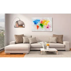 Tableau Cartes du monde Expressionism of the World 60x40 cm