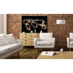 Tableau Cartes du monde Fiery World 90x60 cm