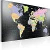 Tableau Cartes du monde Kingdom of Man 120x80 cm