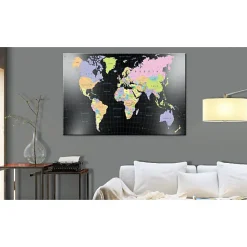 Tableau Cartes du monde Kingdom of Man 120x80 cm