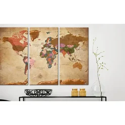 Tableau Cartes du monde Maps: Brown Elegance 90x60 cm