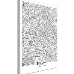 Tableau Cartes du monde Map of Berlin (1 Part) Vertical 40x60 cm