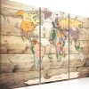 Tableau Cartes du monde Map of Dreams 90x60 cm
