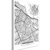Tableau Cartes du monde Map of Amsterdam (1 Part) Vertical 80x120 cm