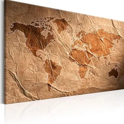 Tableau Cartes du monde Paper Map 120x80 cm