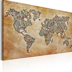 Tableau Cartes du monde Postcards from the World 90x60 cm