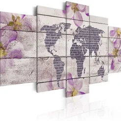 Tableau Cartes du monde Romantic World Map 100x50 cm